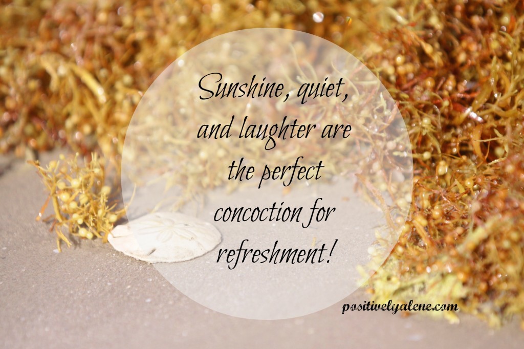 I'm intentionally slowing down. Maybe you need to too? This is what I'm learning -- sunshine, quiet, and laughter are the perfect concoction for refreshment.